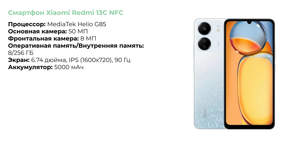 Смартфон Xiaomi Redmi 13C NFC