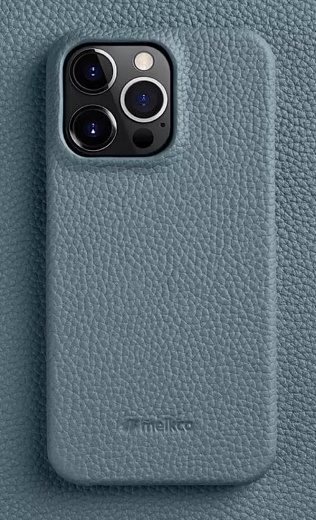 Чехол Melkco Leather Snap Cover для iPhone 13 Pro Max (Голубой)