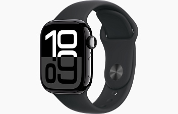 Умные часы Apple Watch Series 10 42mm Jet Black Aluminium with Black Sport Band