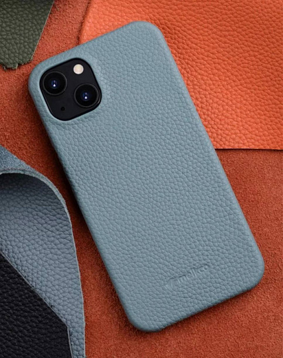 Чехол Melkco Leather Snap Cover для iPhone 13 Pro Max (Голубой)