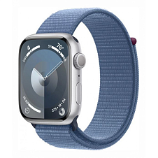 Умные часы Apple Watch Series 9 45mm Silver Aluminum Case with Blue Sport Loop