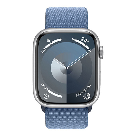 Умные часы Apple Watch Series 9 41mm Silver Aluminum Case with Blue Sport Loop